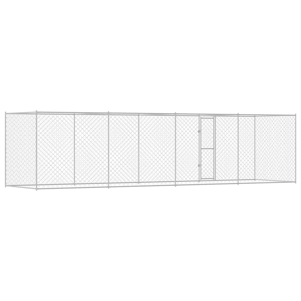 Klec pro psa Stříbrná 800 x 200 x 256 cm Pozinkovaná ocel