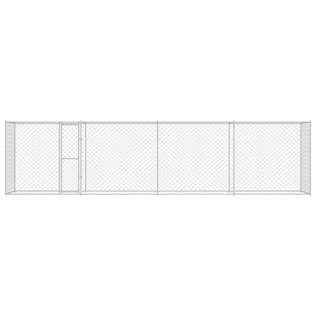 Klec pro psa Stříbrná 800 x 200 x 256 cm Pozinkovaná ocel