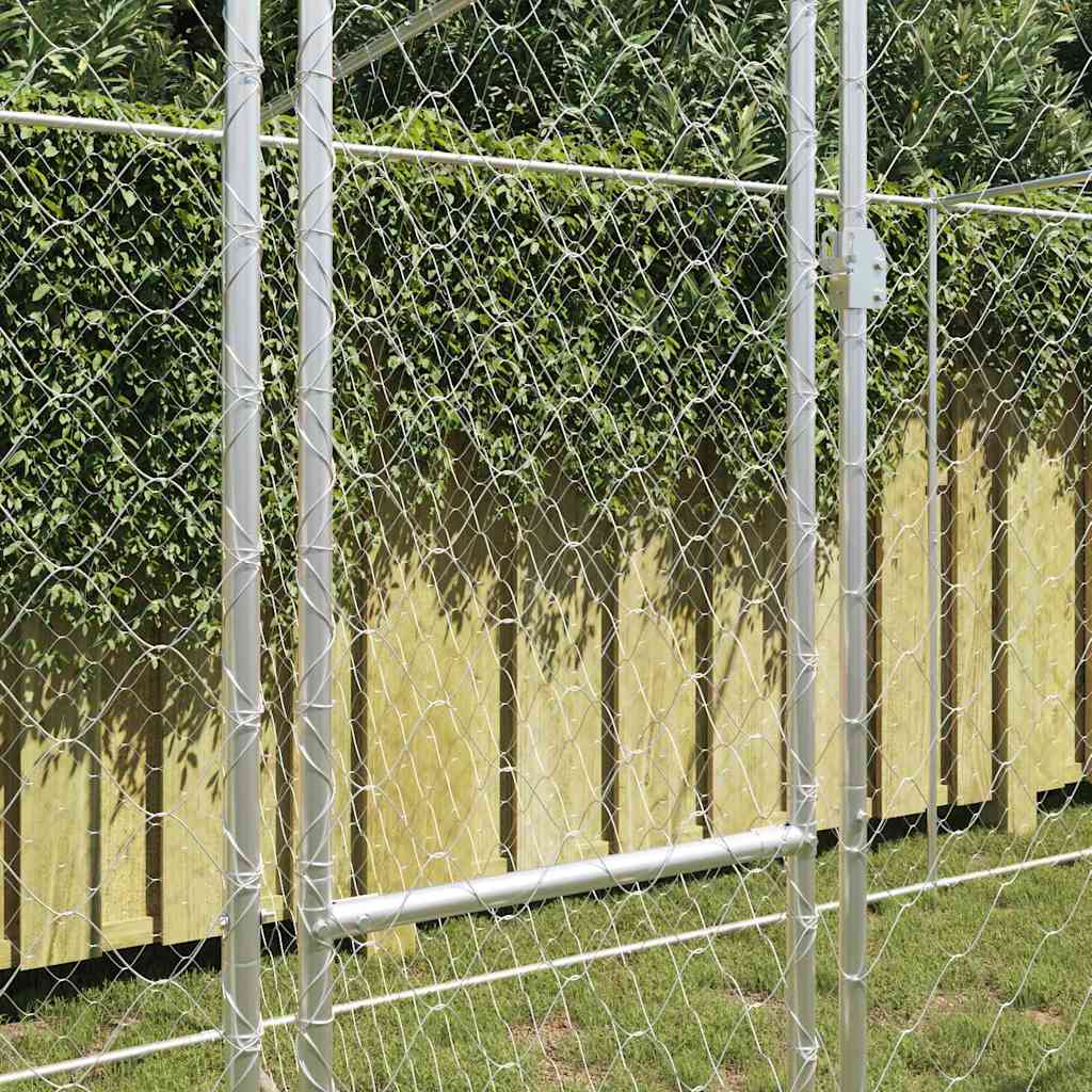 Klec pro psa Stříbrná 600 x 200 x 200 cm Pozinkovaná ocel