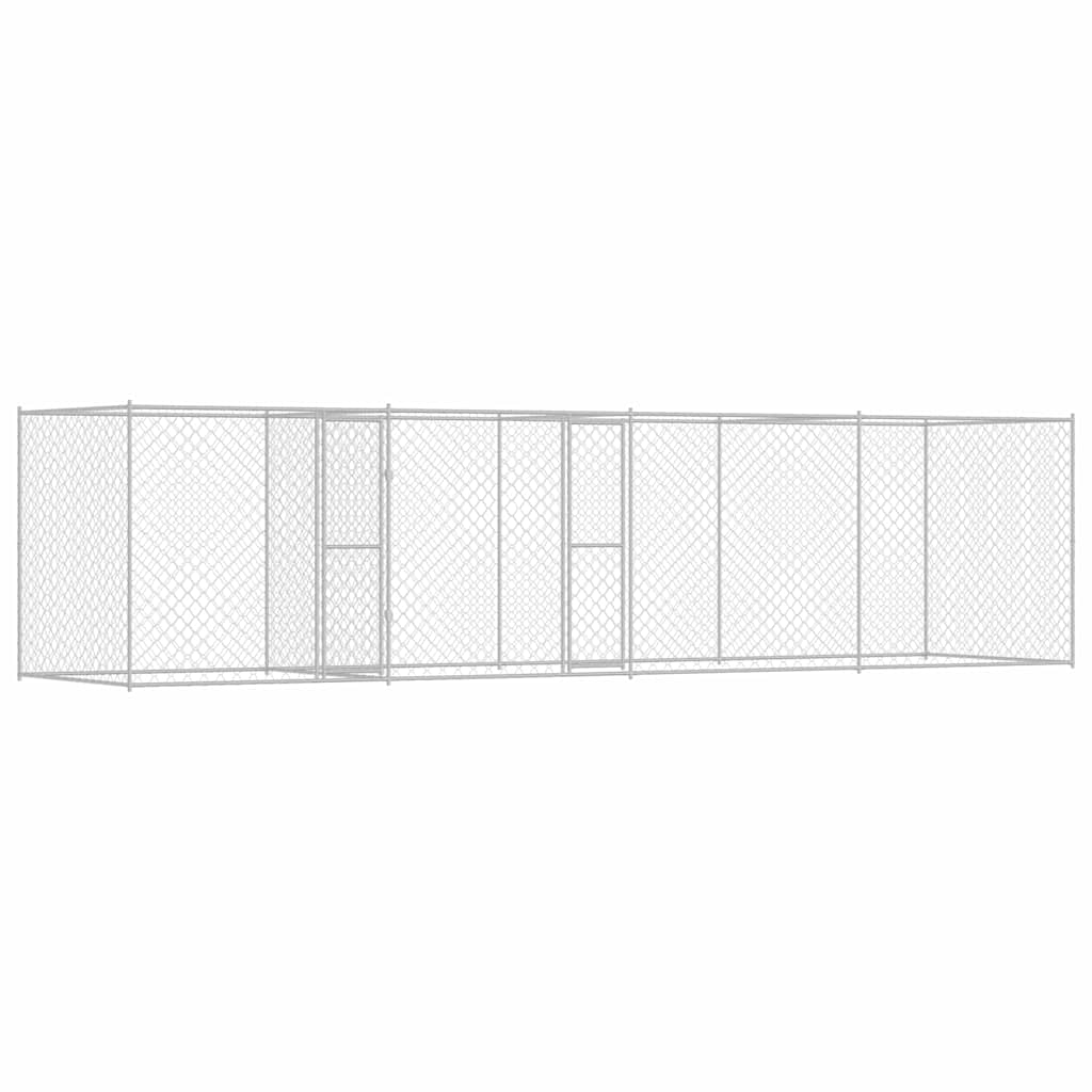 Klec pro psa Stříbrná 600 x 200 x 200 cm Pozinkovaná ocel