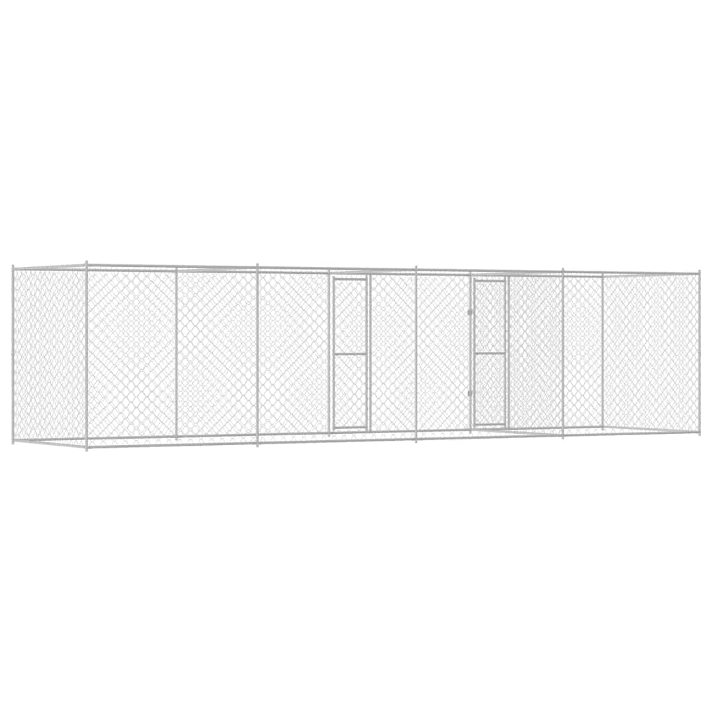 Klec pro psa Stříbrná 600 x 200 x 200 cm Pozinkovaná ocel