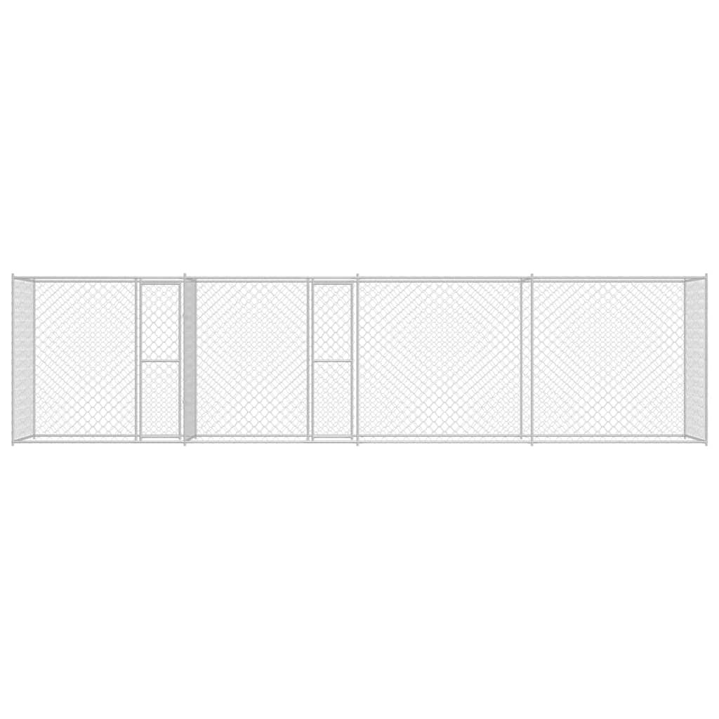 Klec pro psa Stříbrná 600 x 200 x 200 cm Pozinkovaná ocel