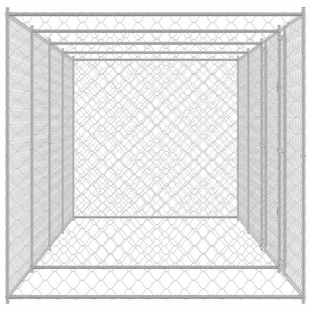 Klec pro psa Stříbrná 600 x 200 x 200 cm Pozinkovaná ocel