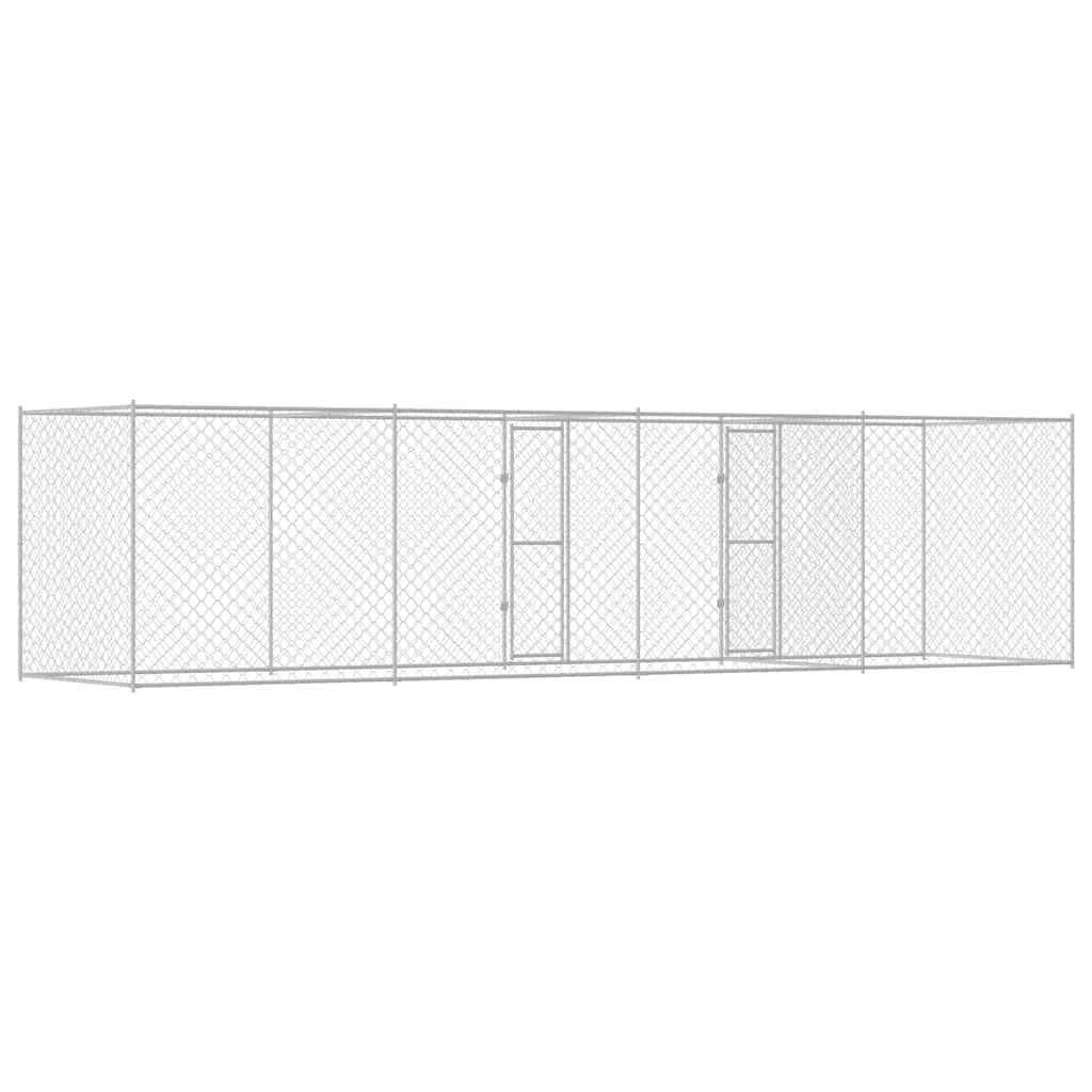 Klec pro psa Stříbrná 800 x 200 x 200 cm Pozinkovaná ocel