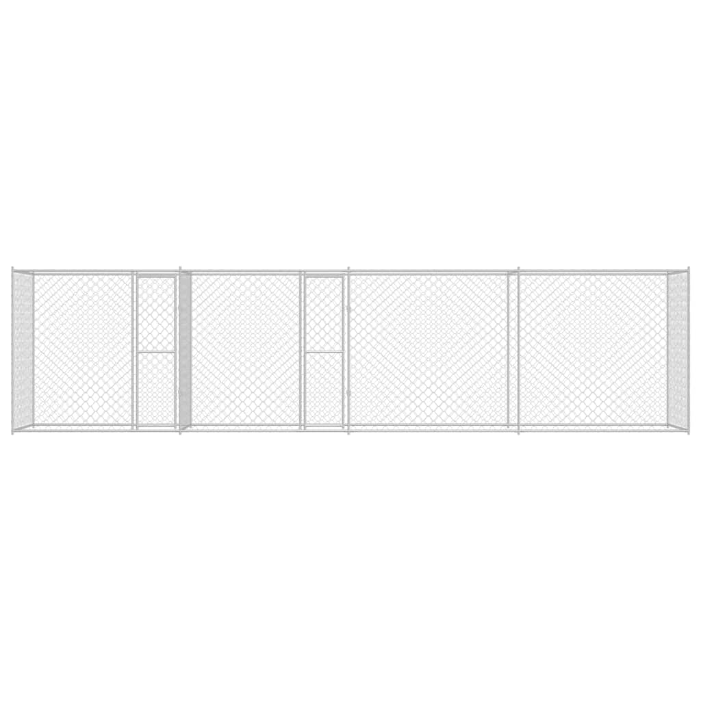 Klec pro psa Stříbrná 800 x 200 x 200 cm Pozinkovaná ocel