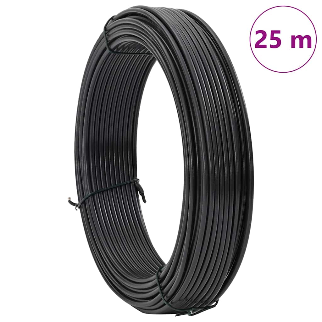 Pletací drát Antracit 25 m Ocel potažená PVC