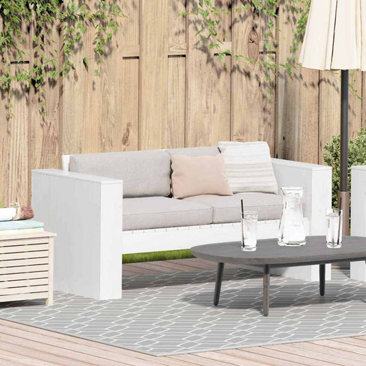 Zahradní sofa Bílá 134 x 60 x 62 cm Masivní borovicové dřevo