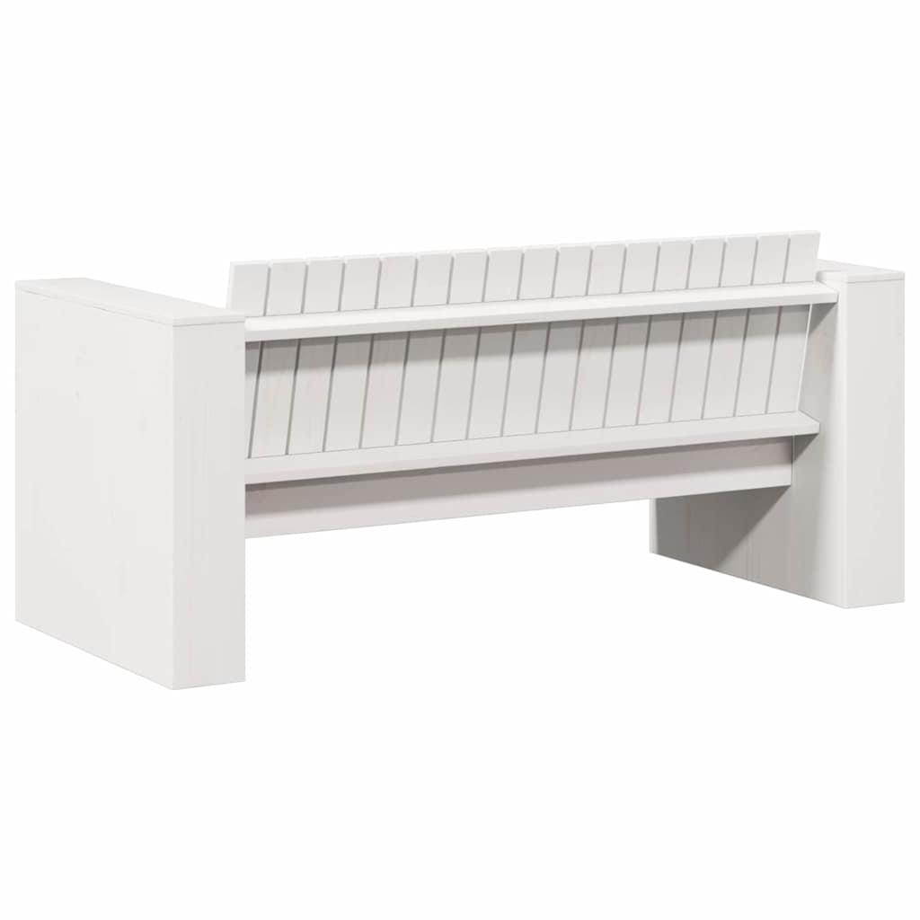Zahradní sofa Bílá 134 x 60 x 62 cm Masivní borovicové dřevo