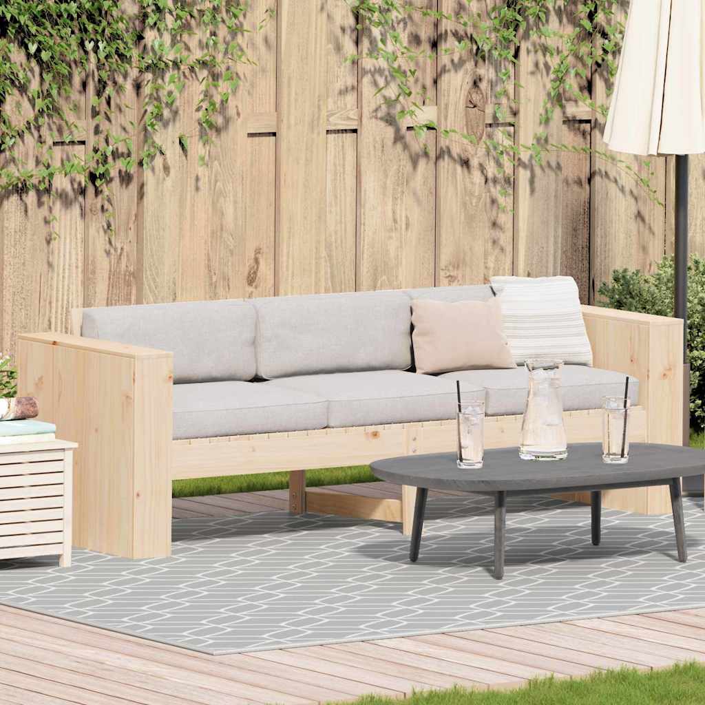 Zahradní sofa Hnědá 185.5 x 60 x 62 cm Masivní borovicové dřevo