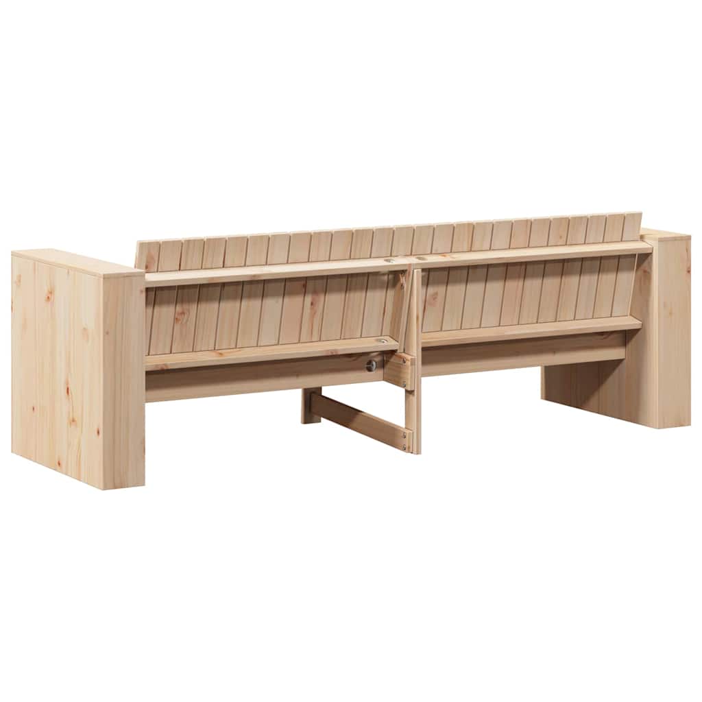 Zahradní sofa Hnědá 185.5 x 60 x 62 cm Masivní borovicové dřevo