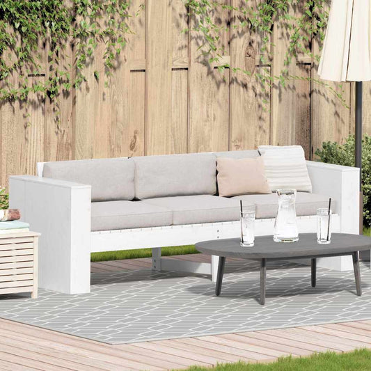 Zahradní sofa Bílá 185.5 x 60 x 62 cm Masivní borovicové dřevo