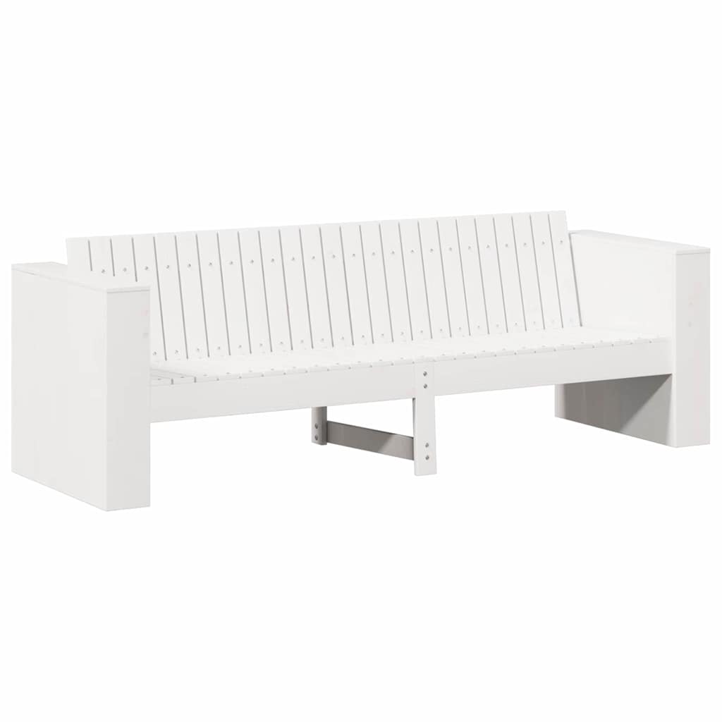 Zahradní sofa Bílá 185.5 x 60 x 62 cm Masivní borovicové dřevo