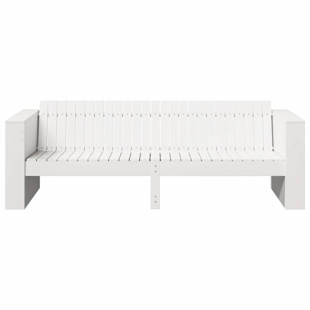 Zahradní sofa Bílá 185.5 x 60 x 62 cm Masivní borovicové dřevo
