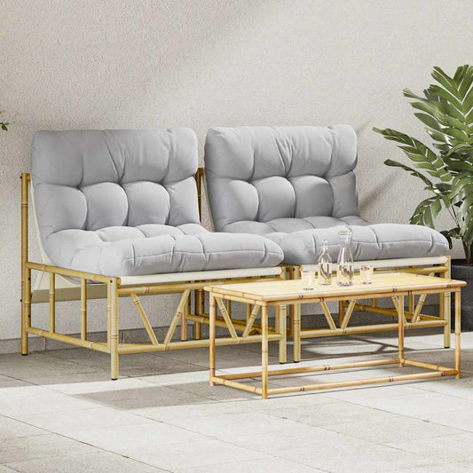 Zahradní křeslo 2 pcs Světle šedá 75 x 75 x 71 cm Ocel
