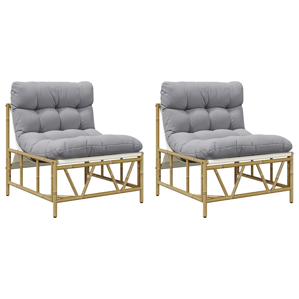 Zahradní křeslo 2 pcs Světle šedá 75 x 75 x 71 cm Ocel