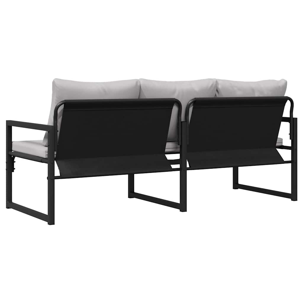 Zahradní nábytek s polštářem Jiný Černá 180 x 72.5 x 71 cm Ocel
