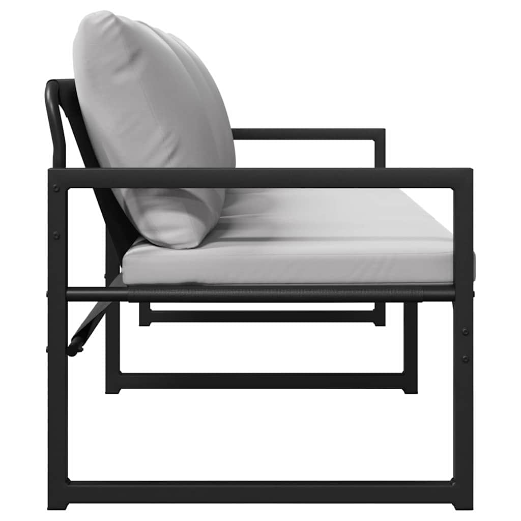 Zahradní nábytek s polštářem Jiný Černá 180 x 72.5 x 71 cm Ocel
