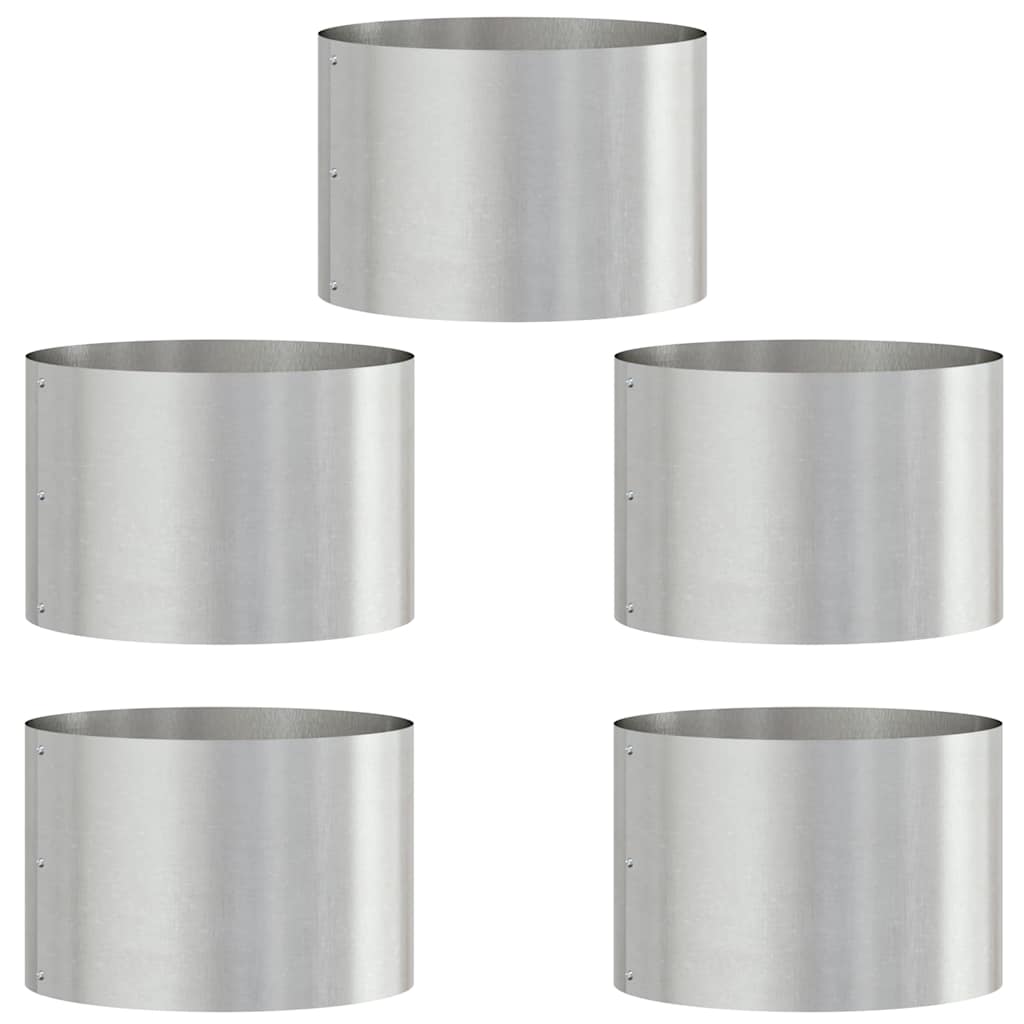 Zahradní truhlíky 5 pcs Stříbrná 30 x 30 x 20 cm Nerezová ocel