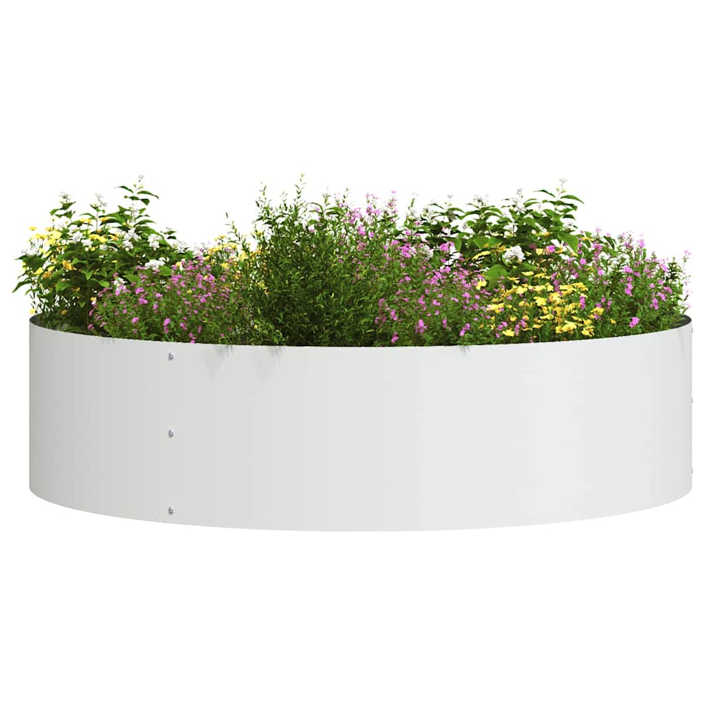 Zahradní truhlíky 5 pcs Bílá 80 x 80 x 20 cm Ocel
