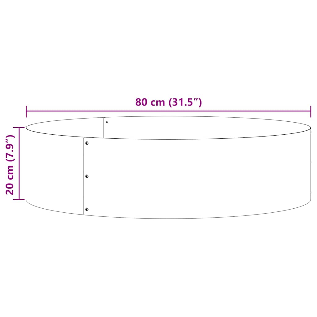 Zahradní truhlíky 5 pcs Bílá 80 x 80 x 20 cm Ocel