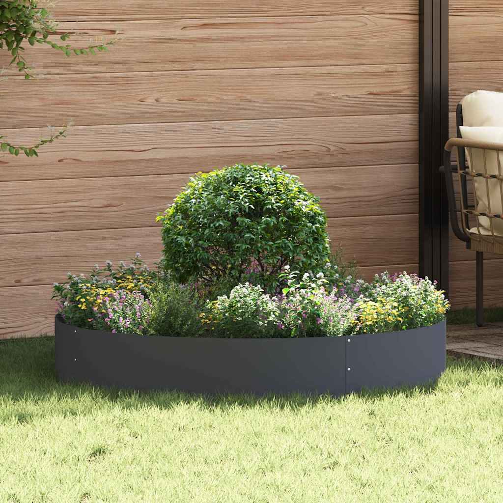 Zahradní truhlíky 5 pcs Antracit 120 x 120 x 20 cm Ocel