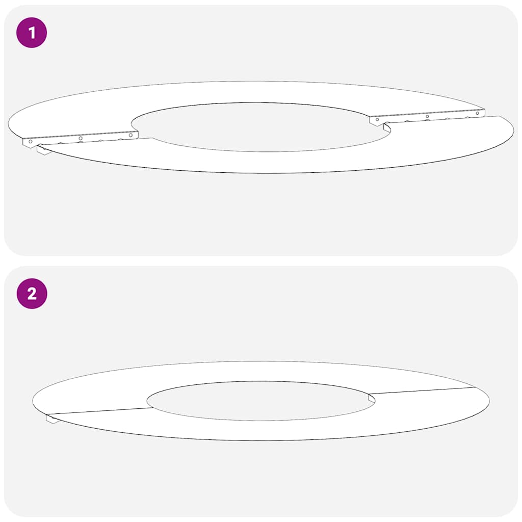Plochý kruh kolem stromu Hnědá Ø30 / 60 cm