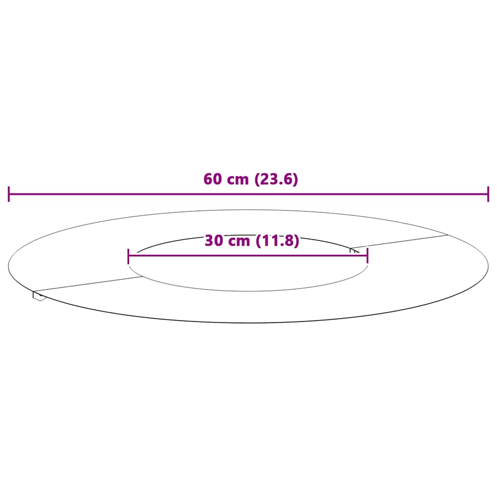 Plochý kruh kolem stromu Hnědá Ø30 / 60 cm