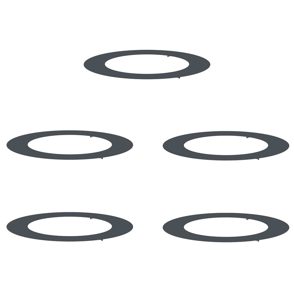 Ploché kroužky na stromy 5 pcs Antracit Ø60 / 90 cm Ocel