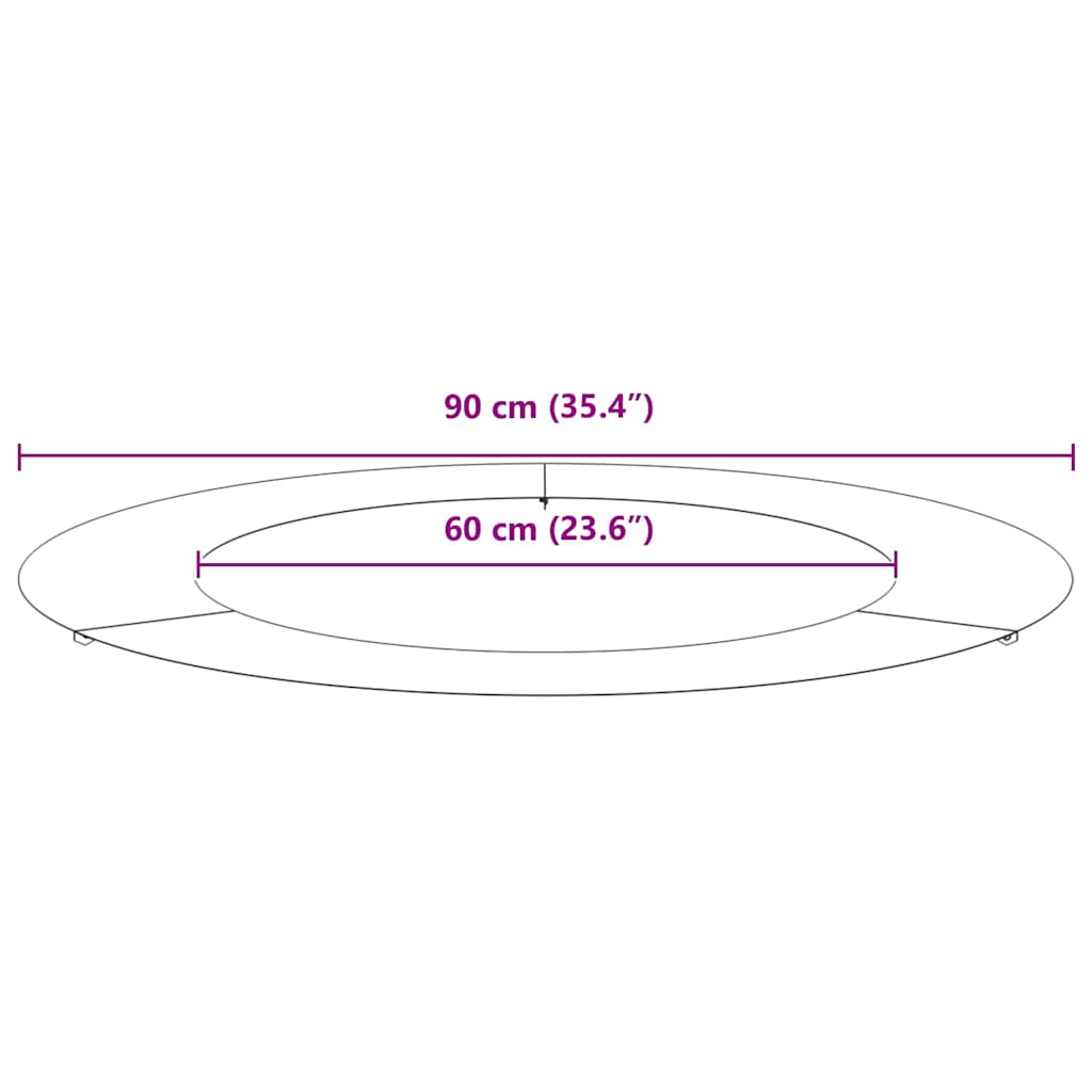 Ploché kroužky na stromy 5 pcs Antracit Ø60 / 90 cm Ocel
