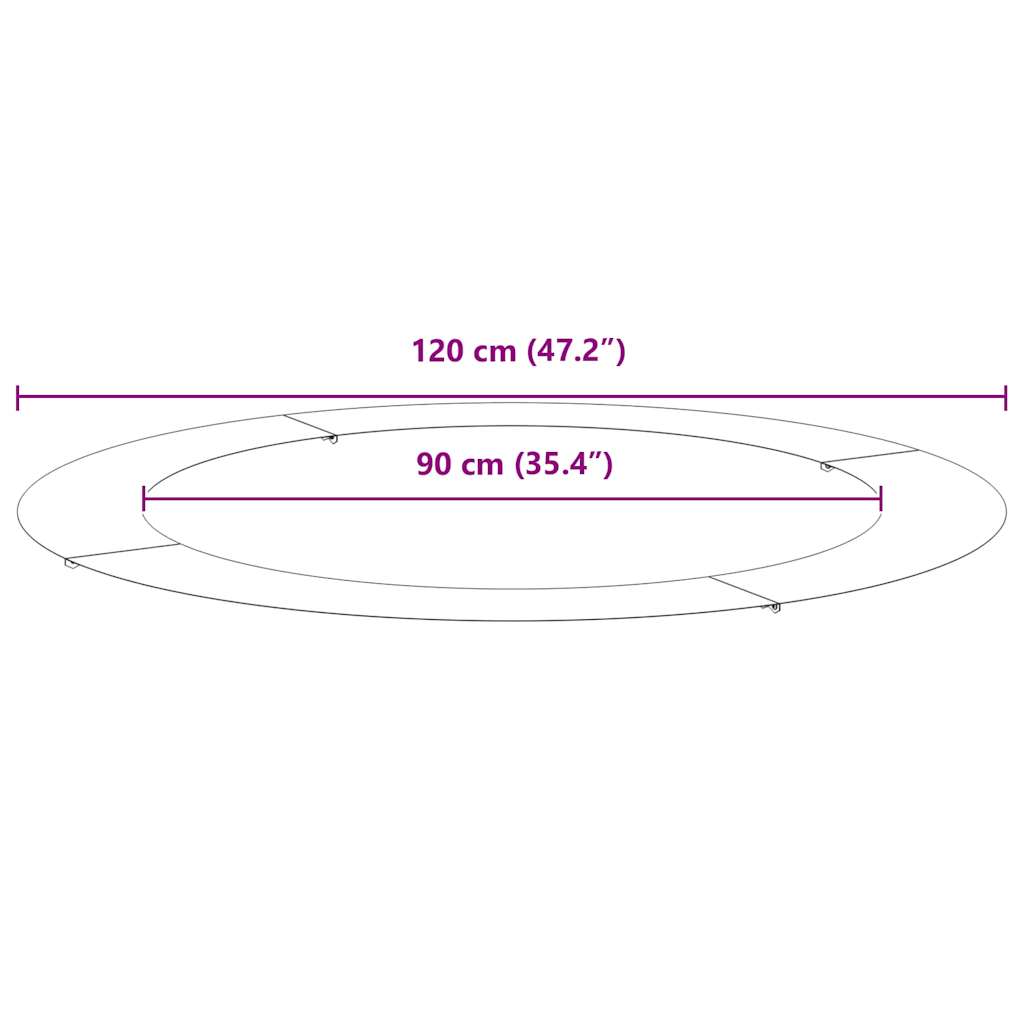 Ploché kroužky na stromy 5 pcs Hnědá Ø90 / 120 cm