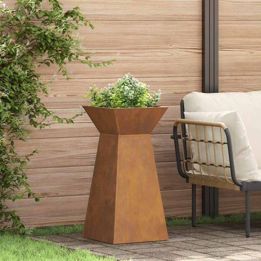 Sloupový květináč 2 pcs Stříbrná 35 x 35 x 73 cm Ocel