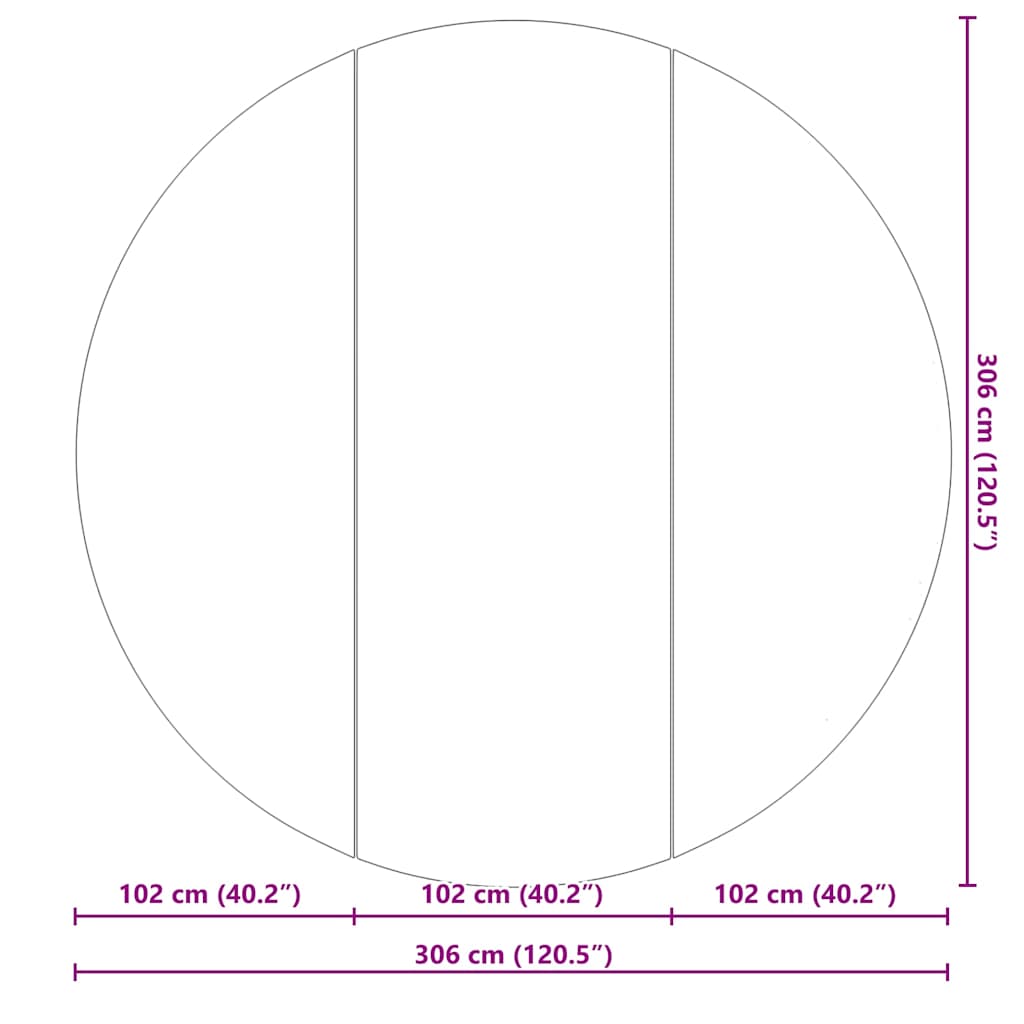 Podložka pod bazén Černá Ø 306 cm Polyesterový geotextil