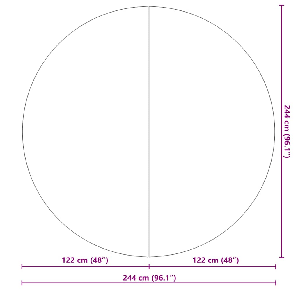 Podložka pod bazén Černá Ø 244 cm Polyesterový geotextil