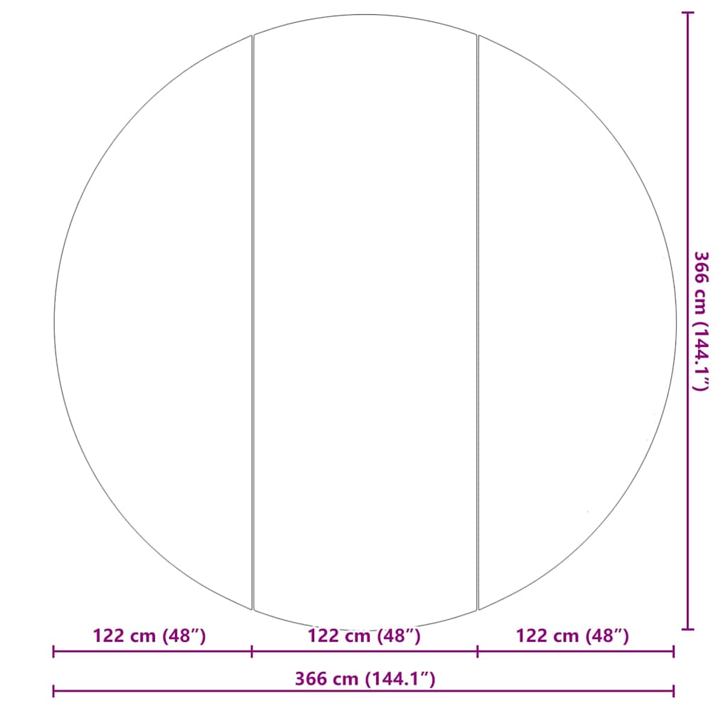 Podložka pod bazén Černá Ø 366 cm Polyesterový geotextil