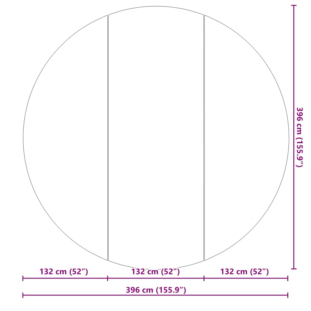 Podložka pod bazén Černá Ø 396 cm Polyesterový geotextil