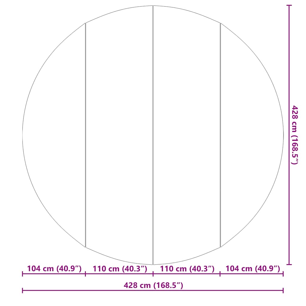 Podložka pod bazén Černá Ø 428 cm Polyesterový geotextil