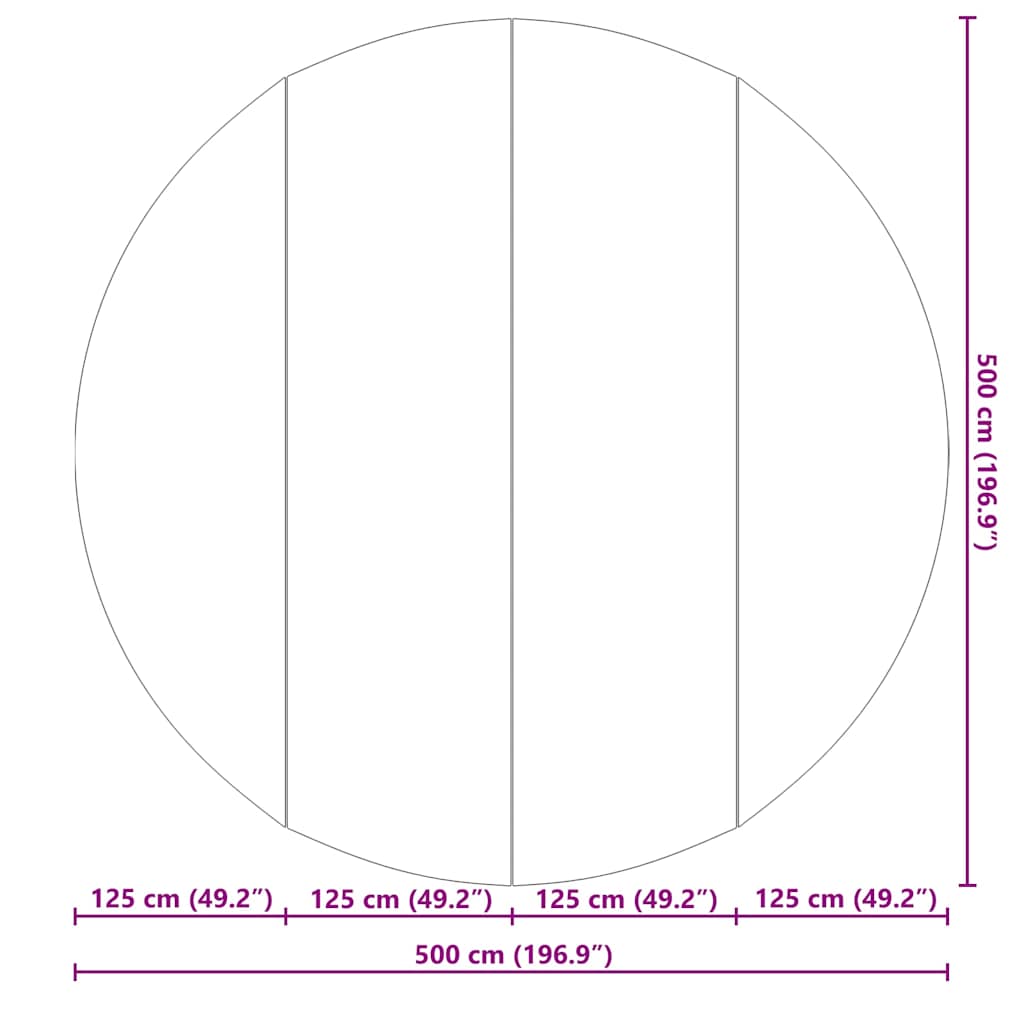 Podložka pod bazén Černá Ø 500 cm Polyesterový geotextil
