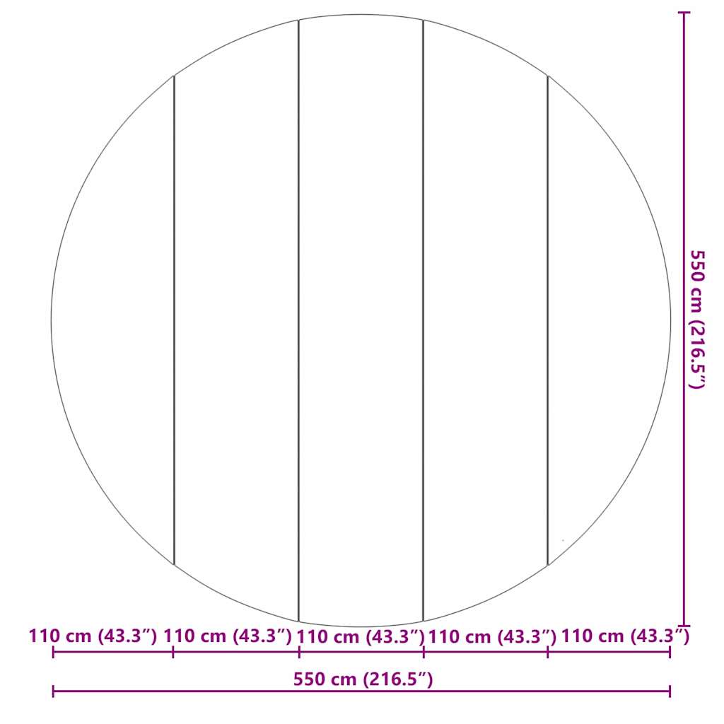 Podložka pod bazén Černá Ø 550 cm Polyesterový geotextil