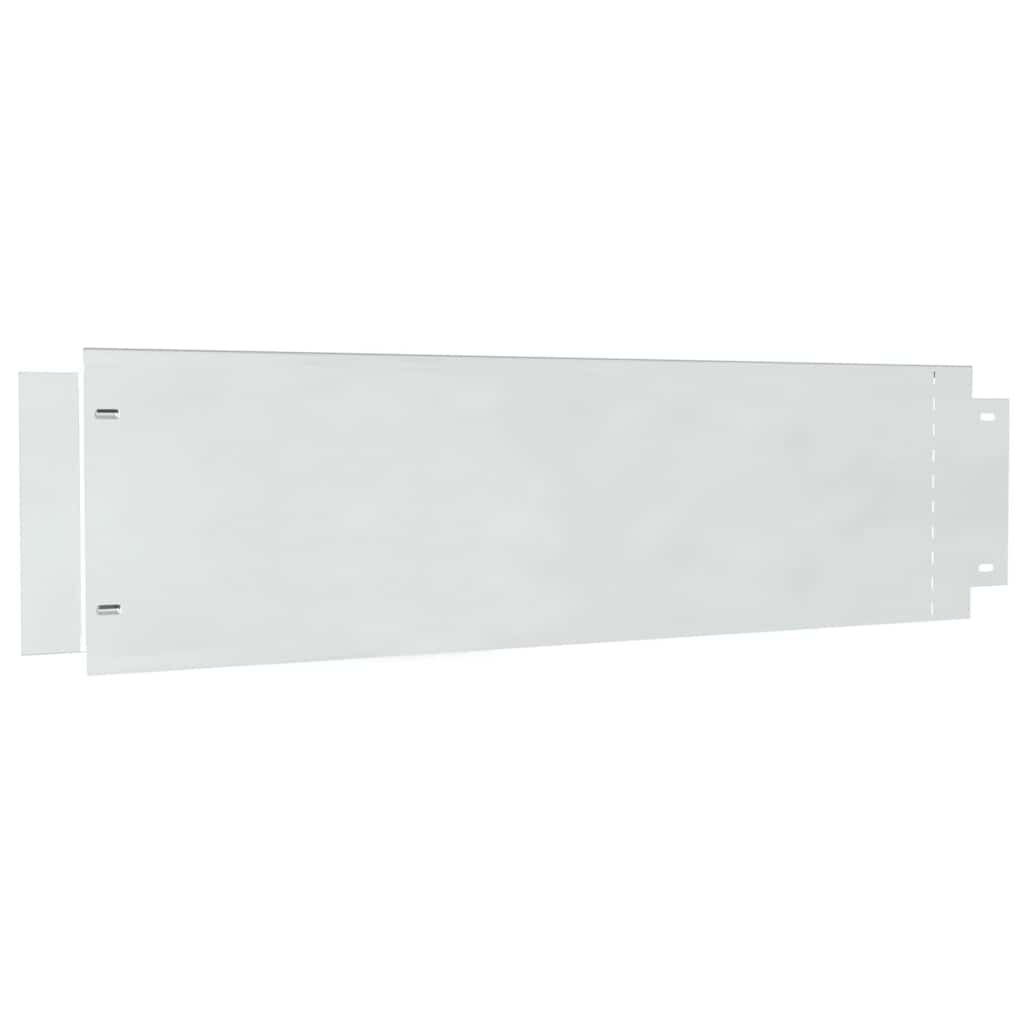Obrubníky trávníku 5 pcs Stříbrná 100 x 25 x 0.07 cm