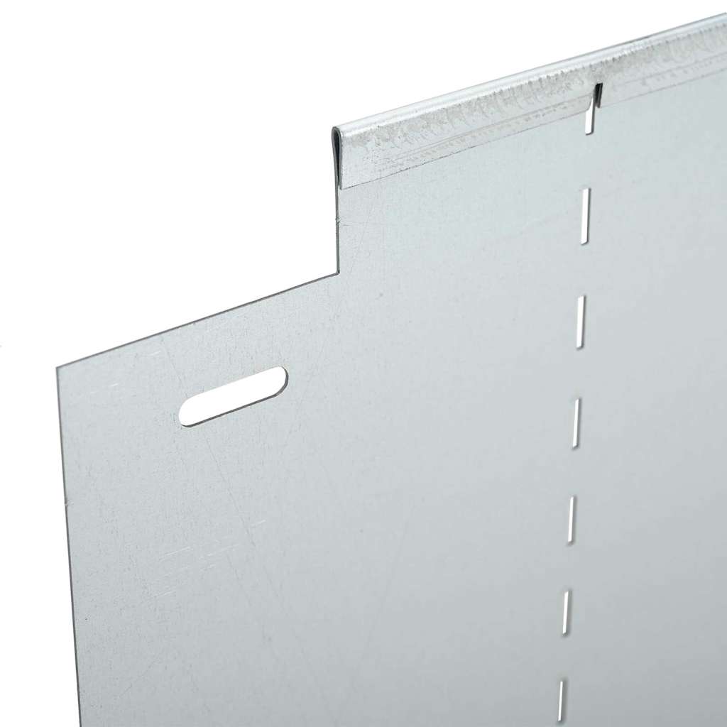 Obrubníky trávníku 10 pcs Stříbrná 100 x 25 x 0.07 cm