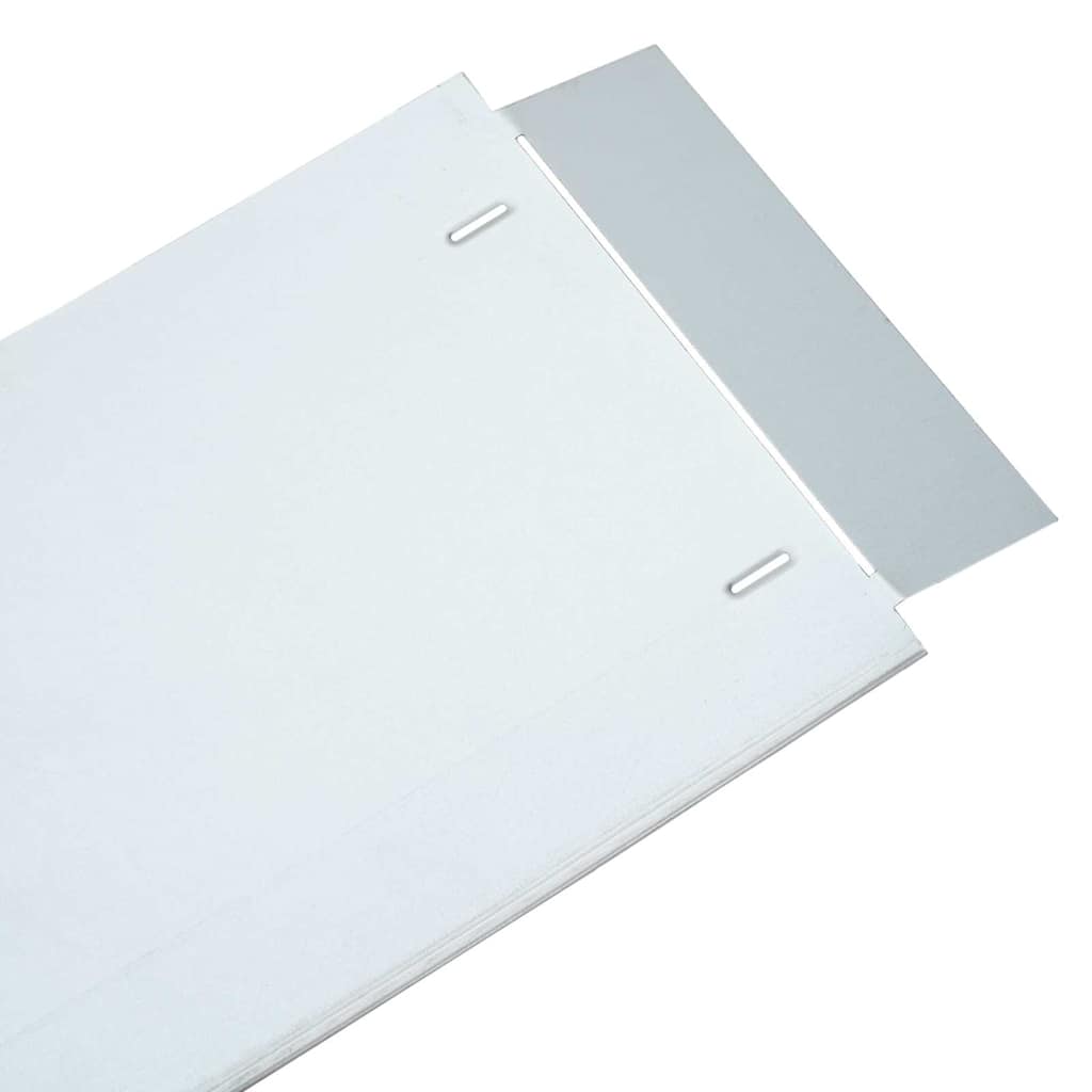 Obrubníky trávníku 10 pcs Stříbrná 100 x 25 x 0.07 cm