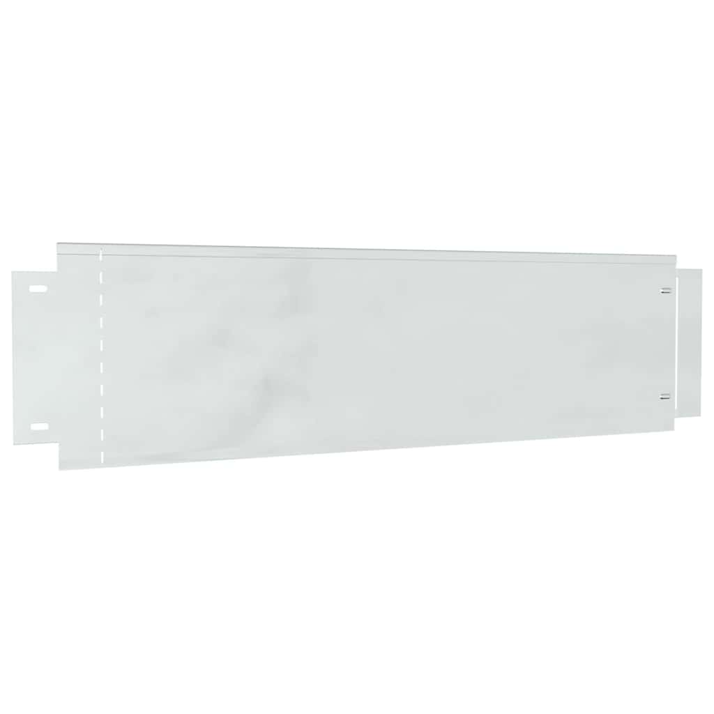 Obrubníky trávníku 10 pcs Stříbrná 100 x 25 x 0.07 cm