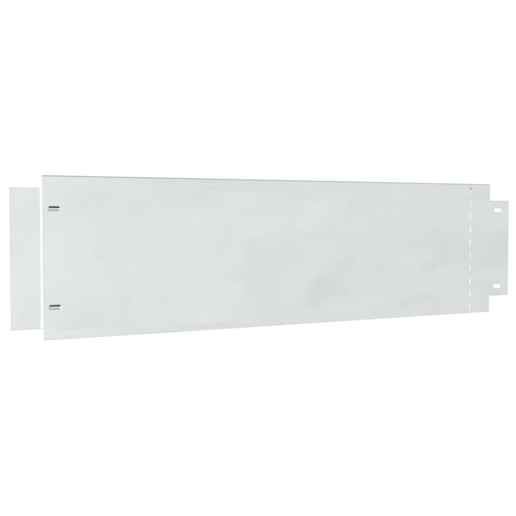 Obrubníky trávníku 10 pcs Stříbrná 100 x 25 x 0.07 cm