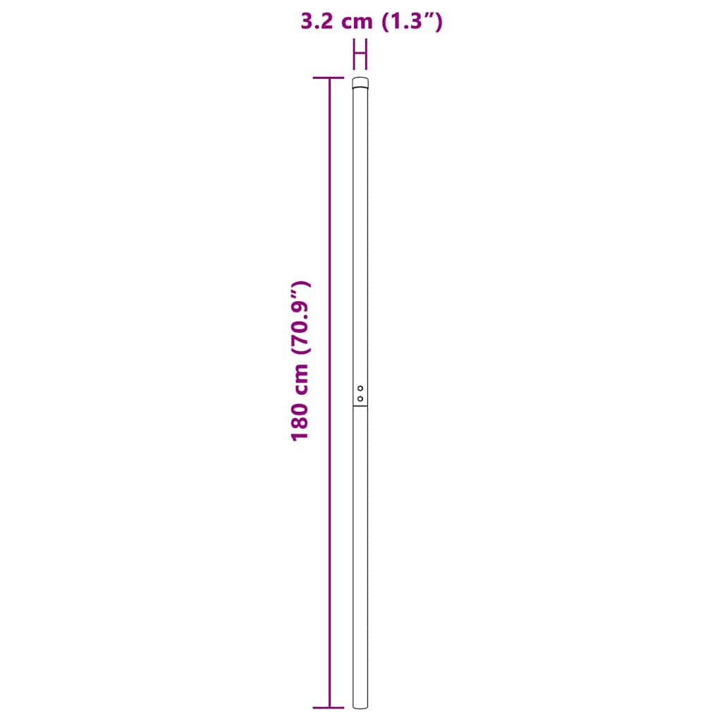 Plotové sloupky 12 pcs Šedá 180 cm Práškově lakovaná ocel