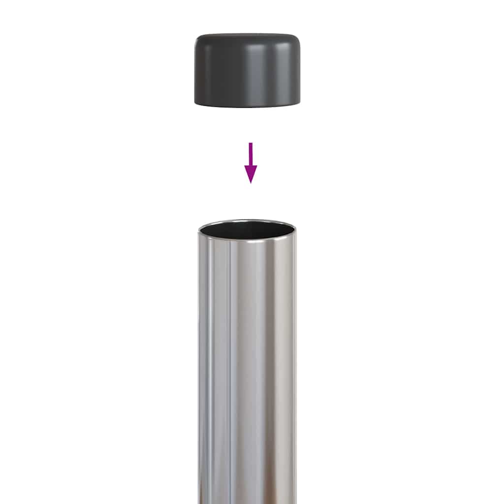 Plotové sloupky 2 pcs Stříbrná 90 cm Práškově lakovaná ocel
