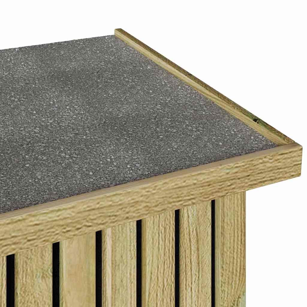 Zahradní úložná krabice s úložištěm Hnědá 119 x 44 x 58.5 cm