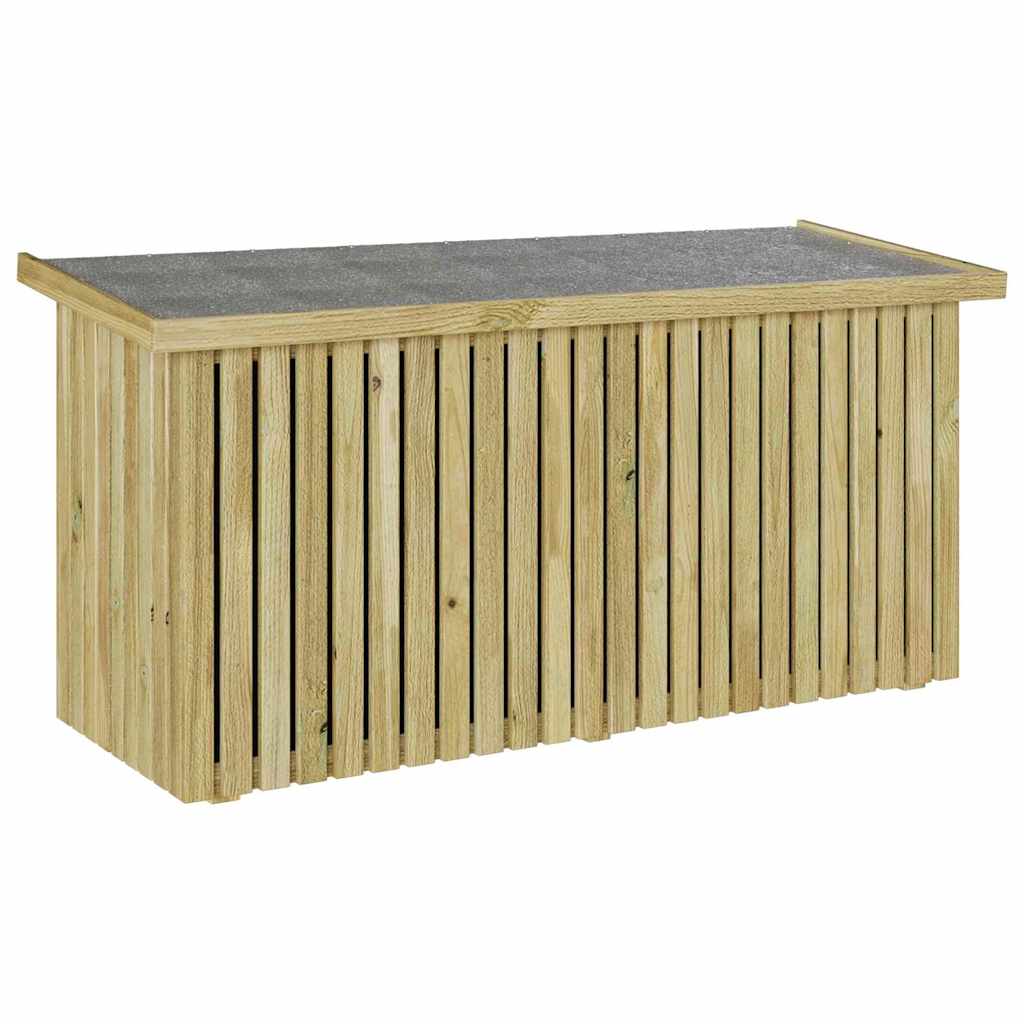 Zahradní úložná krabice s úložištěm Hnědá 119 x 44 x 58.5 cm
