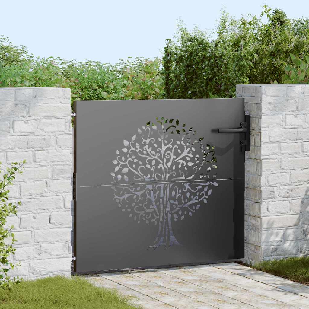 Zahradní brána, Zahradní brána 85x75 cm Corten ocel s designem stromu