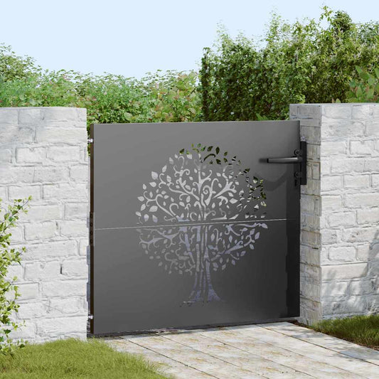Zahradní brána, Zahradní brána 85x75 cm Corten ocel s designem stromu