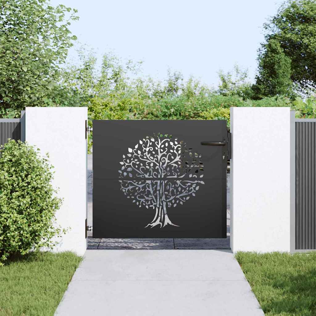 Zahradní brána, Zahradní brána 85x75 cm Corten ocel s designem stromu